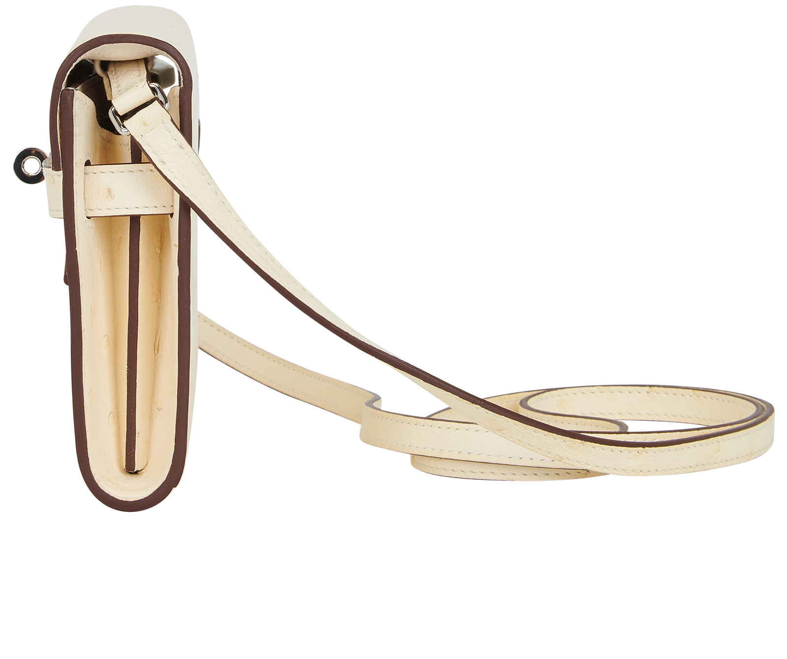 Kelly To Go In Ostrich Beton, &pound;5,960, Handbags, Cream, Ostrich, Bottom view